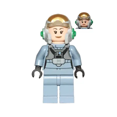 Rebel Pilot A-wing (Open Helmet, Sand Blue Jumpsuit, Female)
