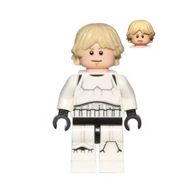 Luke Skywalker - Stormtrooper Outfit, Printed Legs, Tan Hair