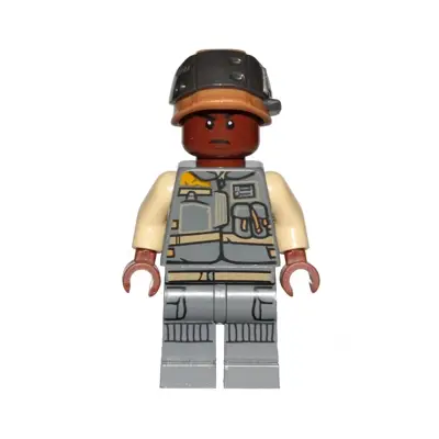 Rebel Trooper - Reddish Brown Head, Helmet with Pearl Dark Gray Band (Corporal Tonc)