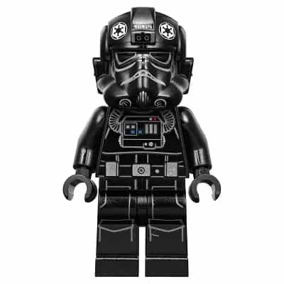 Imperial TIE Fighter Pilot - Light Nougat Head, Scowl, White Insignia on Helmet