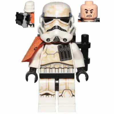 Sandtrooper Squad Leader (Captain) - Orange Pauldron, Ammo Pouch, Dirt Stains, Survival Backpack