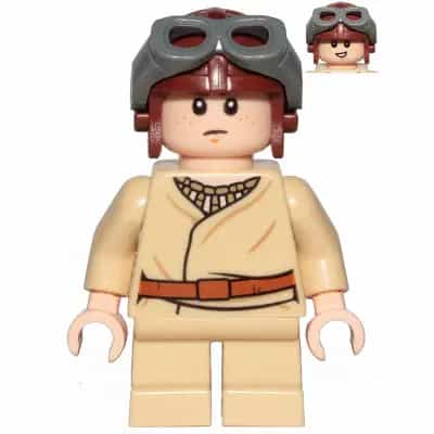 Anakin Skywalker - Short Legs, Reddish Brown Aviator Cap