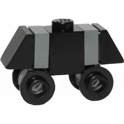 Mouse Droid (MSE-6-series Repair Droid) - Black / Dark Bluish Gray, Open Stud Wheels