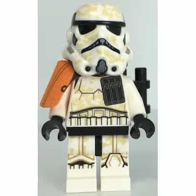 Sandtrooper Squad Leader (Captain) - Dual Molded Helmet, Orange Pauldron, Ammo Pouch, Dirt Stains, Survival Backpack, Frown