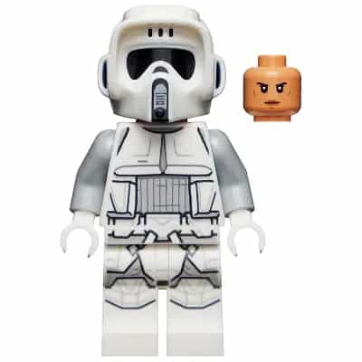 Imperial Scout Trooper, Hoth - Female, Dual Molded Helmet, Nougat Head, Smirk