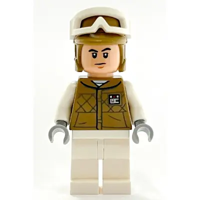 Hoth Rebel Trooper Dark Tan Uniform and Helmet, White Legs