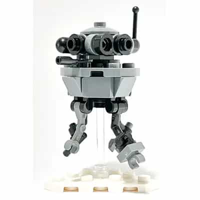 Imperial Probe Droid - Black and Dark Bluish Gray Body, White Plate Stand