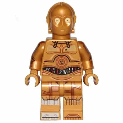 C-3PO - Printed Legs, Toes and Arms, Bright Light Yellow Eyes