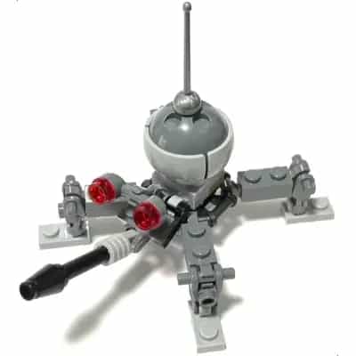 Dwarf Spider Droid - Dark Bluish Gray Dome, Black Cone 1 x 1