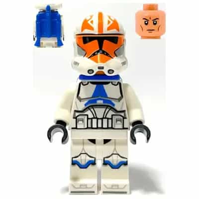 Clone Trooper, 501st Legion, 332nd Company (Phase 2) - Helmet with Holes and Togruta Markings, Blue Jet Pack