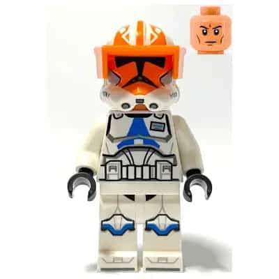 Clone Captain Vaughn, 501st Legion, 332nd Company (Phase 2) - Helmet with Holes and Togruta Markings, Orange Visor