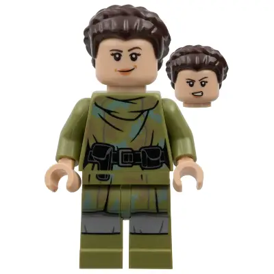 Princess Leia - Olive Green Endor Outfit, Hair