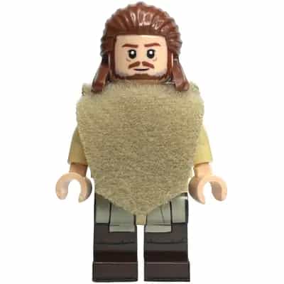 Qui-Gon Jinn - Dark Brown Legs, Poncho, Reddish Brown Beard
