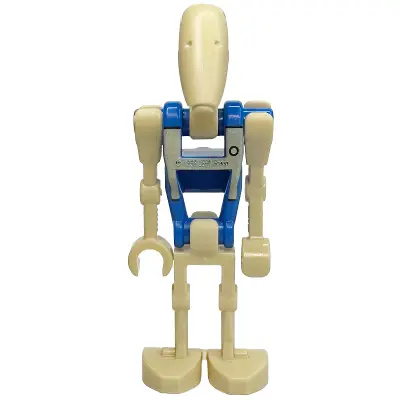 Battle Droid Pilot - Blue Torso with Tan Insignia and Chest Badge, Angled Arm and Straight Arm