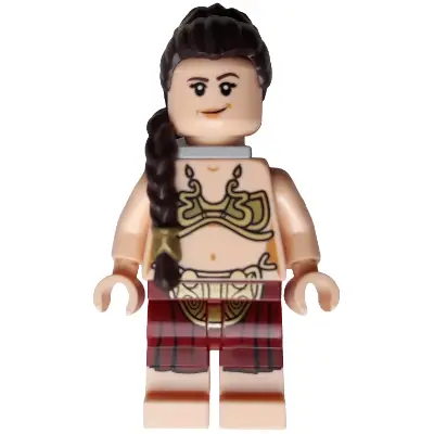 Princess Leia - Jabba Slave Outfit, Dark Brown Braid over Shoulder