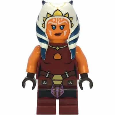 Ahsoka Tano (Padawan) - Dark Red Backless Vest with Necklace and Belt, Medium Legs
