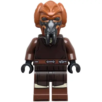 Plo Koon - Dark Brown Robe, Tan Shirt, Printed Legs