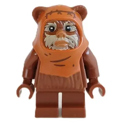 Wicket (Ewok) - Molded Dark Orange Hood with Wrinkles