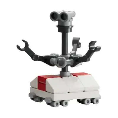 Treadwell Droid - White and Red Body, Light Bluish Gray Binoculars