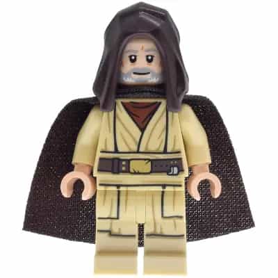 Obi-Wan Kenobi - Old, Dark Brown Hood and Spongy Cape