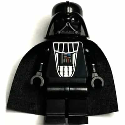 Darth Vader - Light Gray Head, Silver Torso Armor with Dark Gray Chest Panel