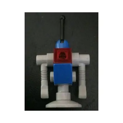 Classic Space Droid - Light Bluish Gray and Blue with Trans-Red Eye (Benny's Droid)