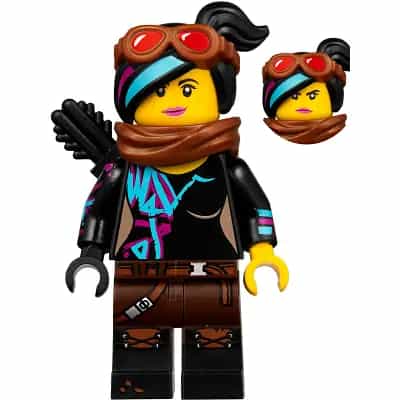 Lucy Wyldstyle with Black Quiver, Reddish Brown Scarf and Goggles, Smile / Angry