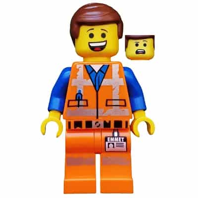 Emmet - Lopsided Grin / Confused, Worn Uniform