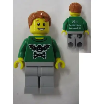LEGO Brand Store Male, Bat Minifigure Head with Wings and Crossbones - Beachwood, OH