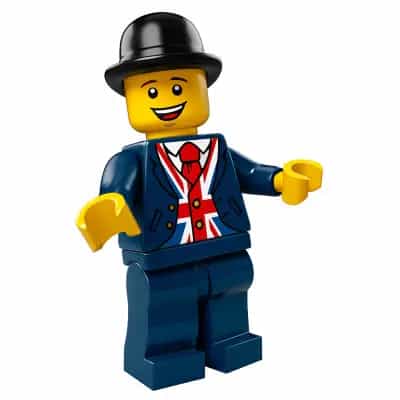 LEGO Brand Store Male, Bowler Hat, Lester - Leicester Square London UK