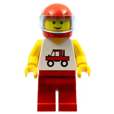 Trucker - Red Legs, Red Helmet, Trans-Light Blue Visor