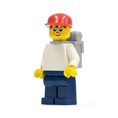 Timmy, Dark Blue Legs, Red Cap, Backpack