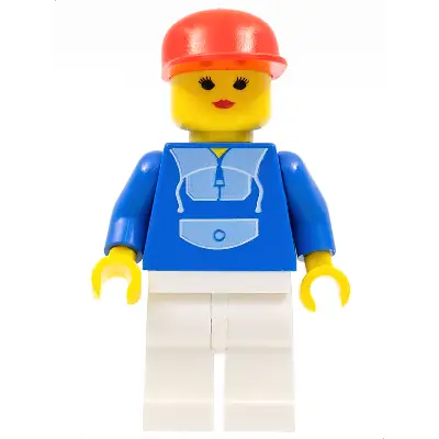 Jogging Suit, White Legs, Red Cap
