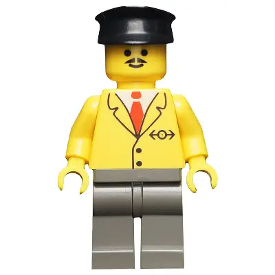 Railway Employee 5, Dark Gray Legs, Black Hat