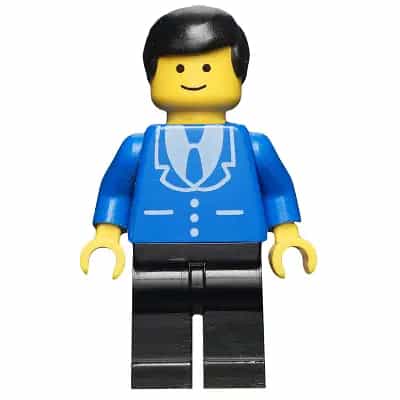 Suit with 3 Buttons Blue - Black Legs, Black Male Hair