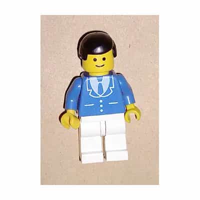Suit with 3 Buttons Blue - White Legs, Black Male Hair