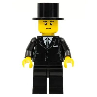 Suit Black, Top Hat, Black Legs, Black Eyebrows