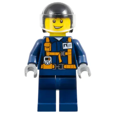 Helicopter Pilot - Dark Blue Suit with Harness