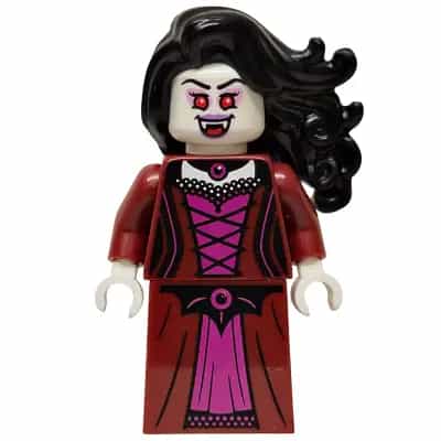 Vampire - Dark Red Dress, Black Hair