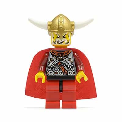 Viking Red Chess King - Horns Glued to Helmet