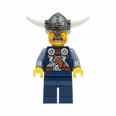 Viking Blue Chess Pawn - Horns Glued to Helmet