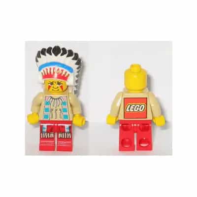Indian Chief 1 (Big Chief Rattle Snake / Big Chief Rattlesnake) - LEGO Logo on Back