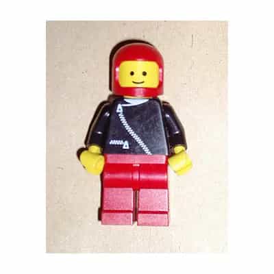 Jacket with Zipper - Black, Red Legs, Red Classic Helmet