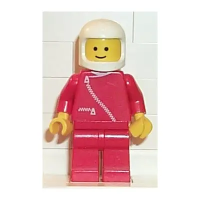 Jacket with Zipper - Red, Red Legs, White Classic Helmet