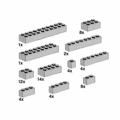 Assorted Light Grey Bricks