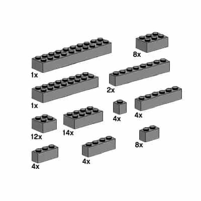 Assorted Dark Grey Bricks