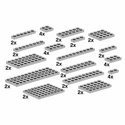 Assorted Light Grey Plates