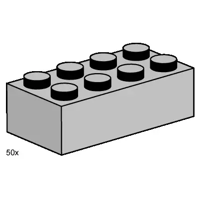 2x4 Light Grey Bricks