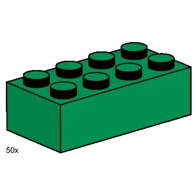 2x4 Dark Green Bricks