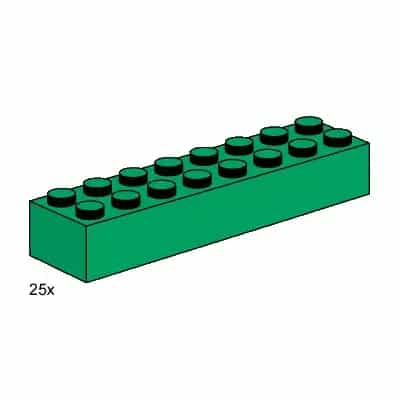 2x8 Dark Green Bricks